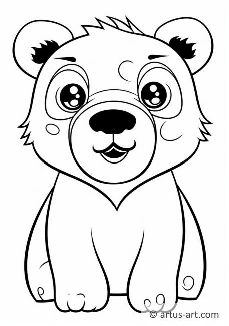 Página para colorir de urso polar